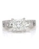Princess Cut Diamond Solitaire Ring in 18KW